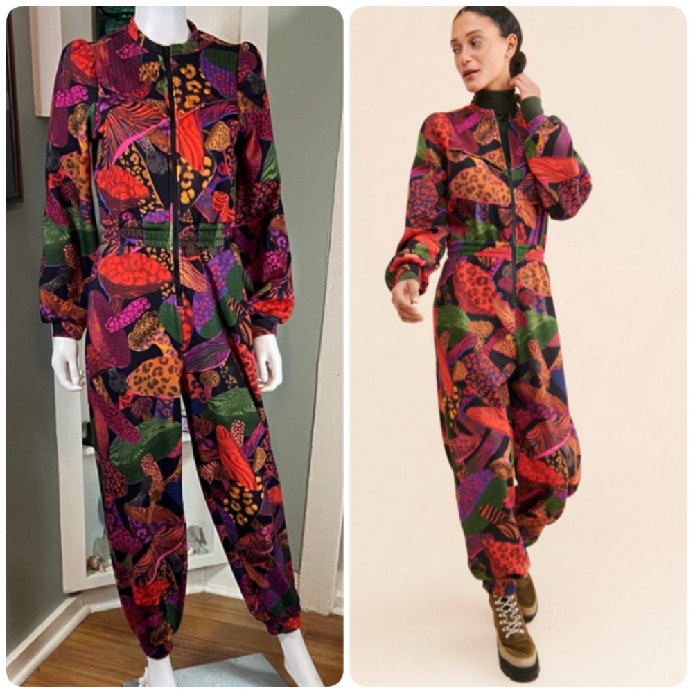 EUC FARM Rio Mushroom Jumpsuit Multicolor leopard mushroom sweatsuit Jumpsuit